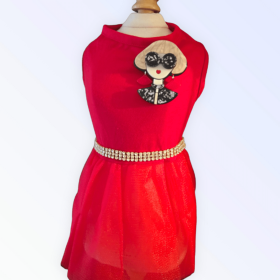 Ms. Fashion Red Party Dog Dress