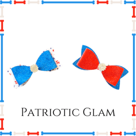Stars & Stripes Patriotic Hair Clips