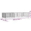 8-Panel Dog Kennel Black 39.4"x19.7" Powder-coated Steel