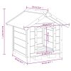 Dog House Brown 25.6"x25.6"x24.2" Solid Wood Pine