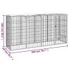 10-Panel Dog Kennel Black 19.7"x39.4" Powder-coated Steel