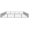 20-Panel Dog Kennel Black 39.4"x19.7" Powder-coated Steel