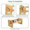 Bamboo Double Raised Bowls with 4 Adjustable Heights