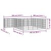 26-Panel Dog Kennel Black 19.7"x39.4" Powder-coated Steel