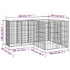 14-Panel Dog Kennel Black 19.7"x39.4" Powder-coated Steel