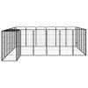 26-Panel Dog Kennel Black 19.7"x39.4" Powder-coated Steel