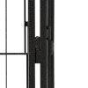 12-Panel Dog Kennel Black 19.7"x39.4" Powder-coated Steel