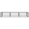 8-Panel Dog Kennel Black 39.4"x19.7" Powder-coated Steel