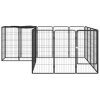 18-Panel Dog Kennel Black 19.7"x39.4" Powder-coated Steel