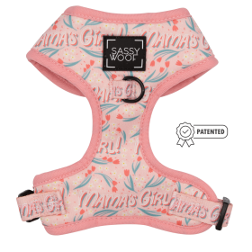 Sassy Woof Brand - Adjustable Harness - Many options! (Color: Mama's Girl, size: large)