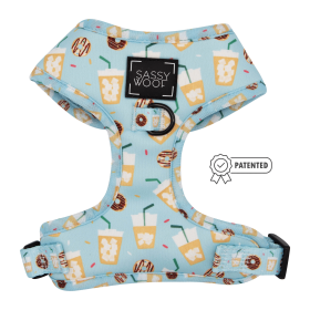 Sassy Woof Brand - Adjustable Harness - Many options! (Color: Sweets & Pawfee, size: XLarge)