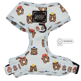 Sassy Woof Brand - Adjustable Harness - Many options! (Color: Jingle Bears, size: small)