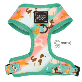 Sassy Woof Brand - Adjustable Harness - Many options! (Color: Oodles of Doodles, size: small)