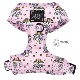 Sassy Woof Brand - Adjustable Harness - Many options! (Color: Sassy AF, size: large)