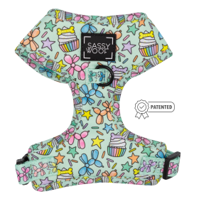 Sassy Woof Brand - Adjustable Harness - Many options! (Color: Pup Pup Hooray, size: large)