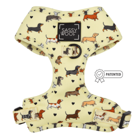 Sassy Woof Brand - Adjustable Harness - Many options! (Color: Doxie Delight, size: small)