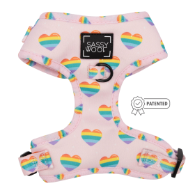 Sassy Woof Brand - Adjustable Harness - Many options! (Color: Paws of Love, size: small)