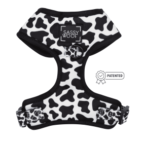 Sassy Woof Brand - Adjustable Harness - Many options! (Color: Got Milk, size: large)