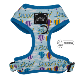 Sassy Woof Brand - Adjustable Harness - Many options! (Color: Daddy's Boy, size: XLarge)