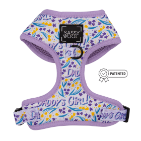 Sassy Woof Brand - Adjustable Harness - Many options! (Color: Daddy's Girl, size: Xsmall)