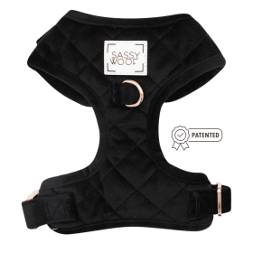 Sassy Woof Brand - Adjustable Harness - Many options! (Color: I Do, Too (Black), size: small)