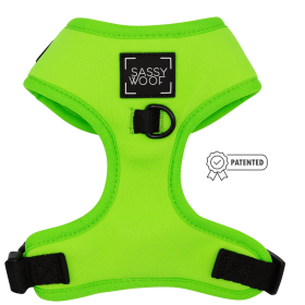 Sassy Woof Brand - Adjustable Harness - Many options! (Color: Neon Green, size: Xsmall)