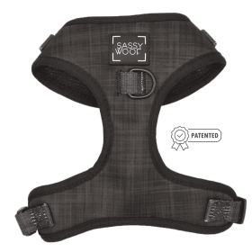 Sassy Woof Brand - Adjustable Harness - Many options! (Color: Baby Got Black, size: small)