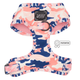 Sassy Woof Brand - Adjustable Harness - Many options! (Color: Pink Camopaws, size: medium)