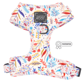 Sassy Woof Brand - Adjustable Harness - Many options! (Color: Petal Pawfect, size: medium)