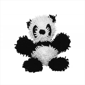 Mighty Jr Microfiber Ball Duck (Color: Black & White, size: Junior)