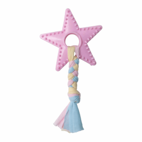 SnugArooz Lil Star Chew Dog Toy (Color: Pink, size: 7")