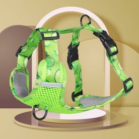 New style dog harness - easy on & off (colour: green)