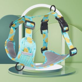 New style dog harness - easy on & off (colour: Lake blue)