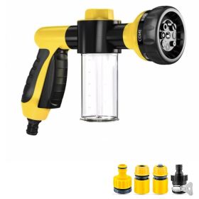 8-in-1 Pet Shower Sprayer (Color: Yellow with four Heads)