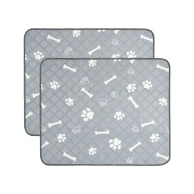 2Pcs Washable Pet Pee Pads - Reusable Potty Mats Machine Washable (size: m)