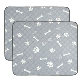 2Pcs Washable Pet Pee Pads - Reusable Potty Mats Machine Washable (size: l)
