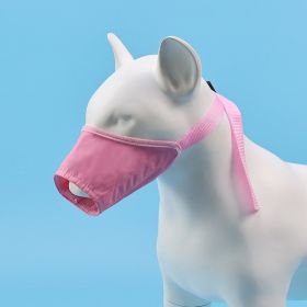 2pcs Dog Mouth Cover Adjustable Anti bite; Anti bark; Anti accidental Eating Dog Mask (colour: powder)