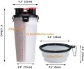 Portable Pet Food Storage and Water Bottle